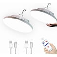 [2 Pack 120 LED ] Solar Camping Lights Rechargeable Portable Lantern ...