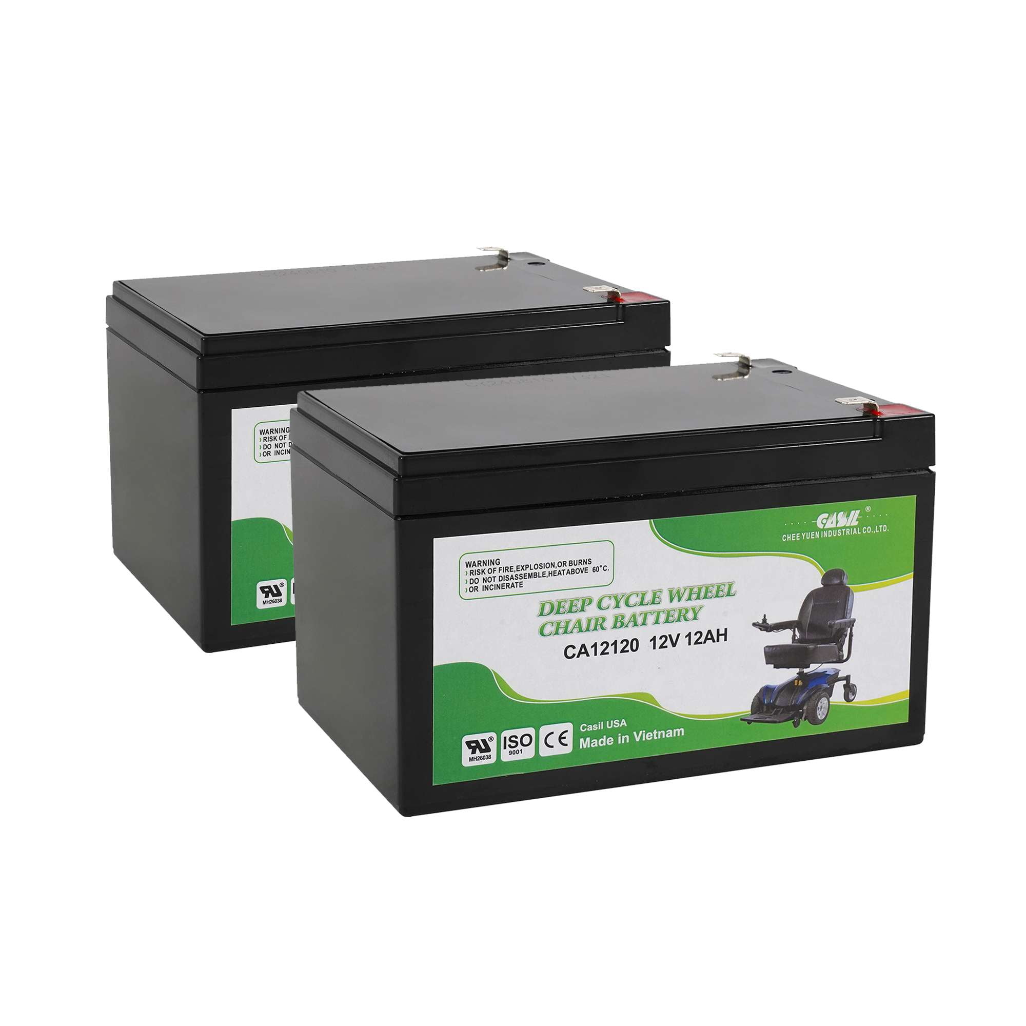 2 Pack 12V 12AH Sealed Lead Acid Battery Rechargeable AGM Battery | F2 Terminal | Replace 12 Volt UPS Backup Power Electronic Toys and Scooter Wheel Chair Emergency Lighting