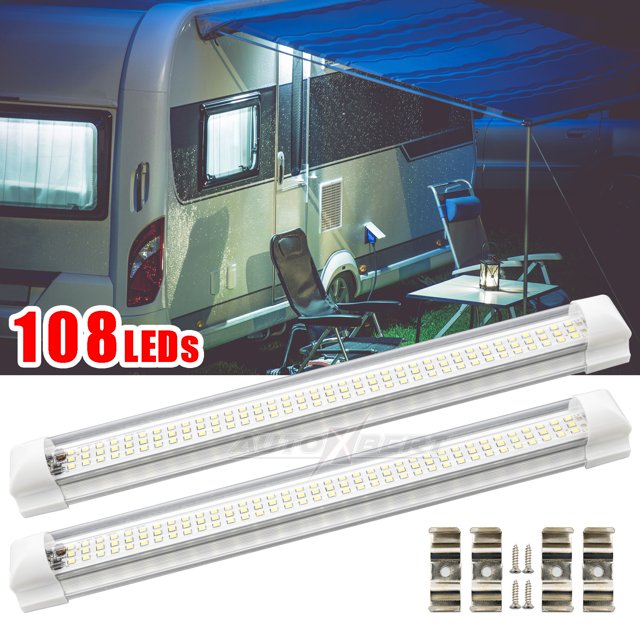 2 Pack 12V Led RV Ceiling Dome Light LED Interior Lighting for Trailer Camper Rv Outdoor Lamp