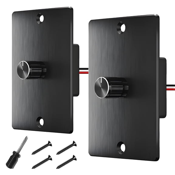2-Pack 12V PWM Dimmer Switch, RV Light Dimmer for Camper Trailer Van Truck Boat Marine, Compatible with LED Lights, Halogen, Incandescent, and Strip Lights