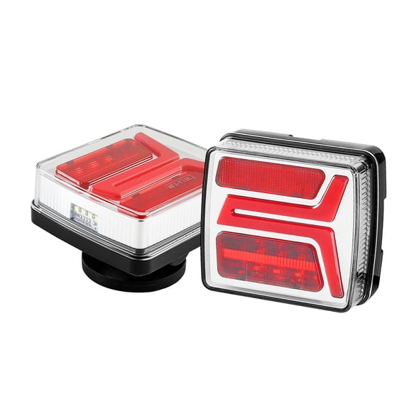 2-Pack 12V magnetism LED Trailer Light Kit, Waterproof Brake Turn Tail License Plate Lights for Boat RV Snowmobile