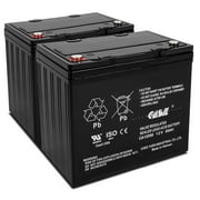 2 Pack 12v 55ah Group 22NF Power Boat Pontoon Electric Trolling Motor Deep Cycle Battery PowerCell PC12500 MK ES40 Powersonic Palmer Pride 600 Jazzy 1105 1107 1115 Jazzy 1100 1104 1120 2000 1170 1400
