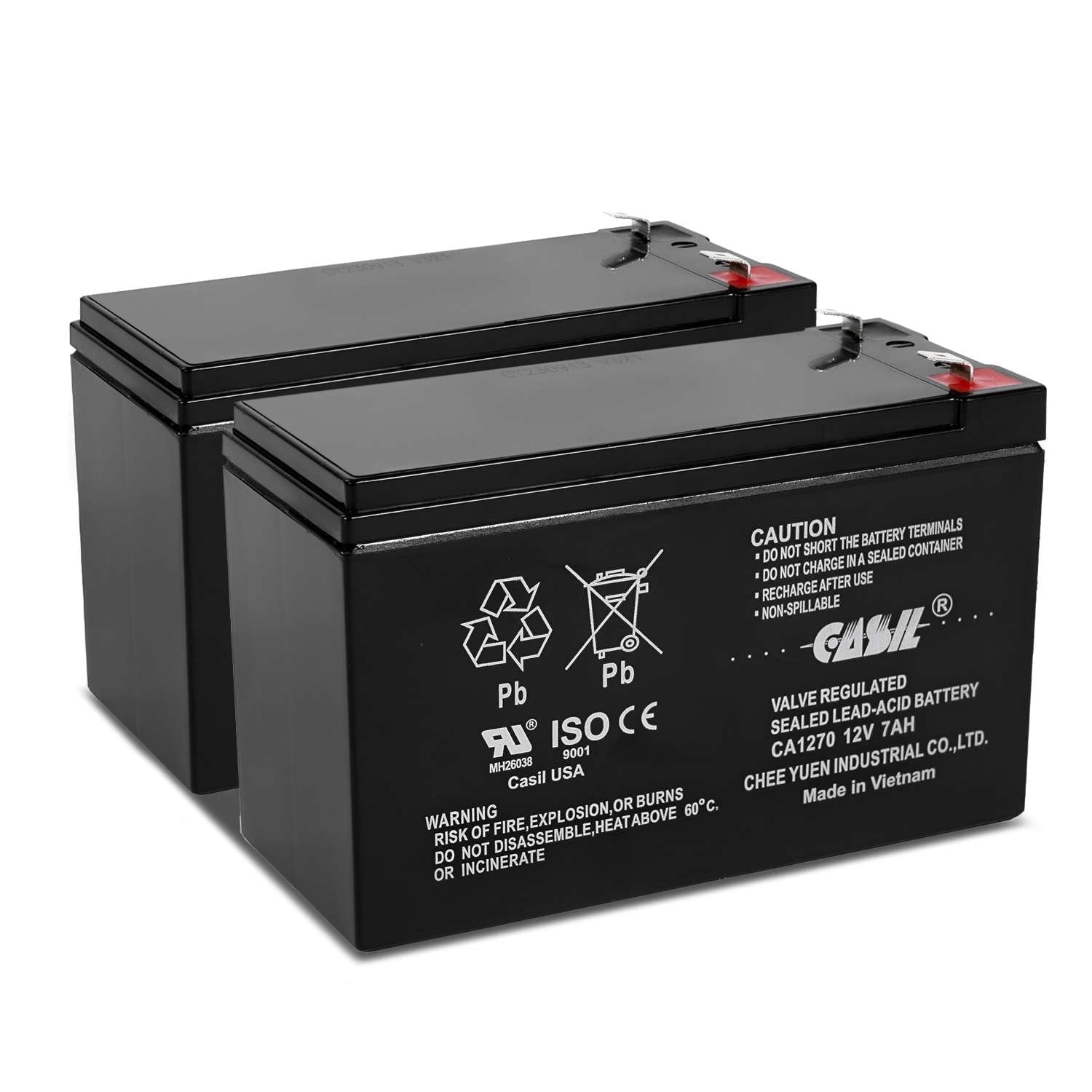 2 (Pack) 12v 7ah SLA Rechargeable Battery for Scooter Bike Battery Replaces 7Ah OD 6-DW-7 MK ES7-1