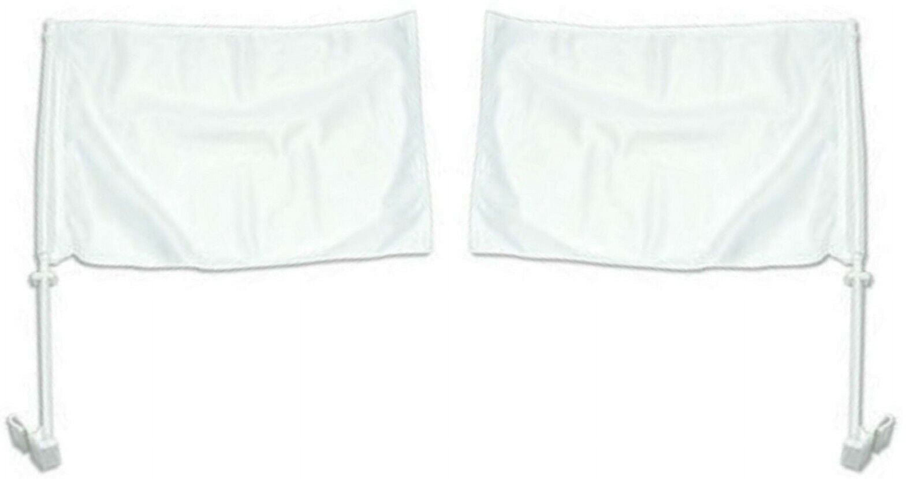 (2 Pack) 12x18 Solid White Advertising Double Sided Car Window Vehicle