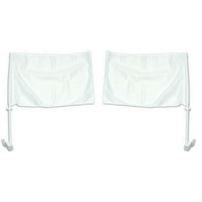 (2 Pack) 12x18 Solid White Advertising Double Sided Car Window Vehicle Flag