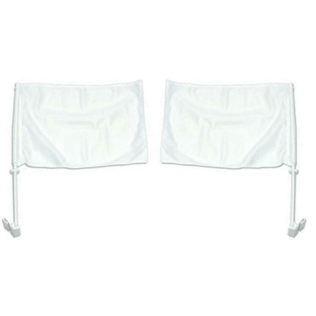 Target Window Flag Ant Enterprises 2 Pack 12x18 Solid White Double Sided Car Window Flags ...