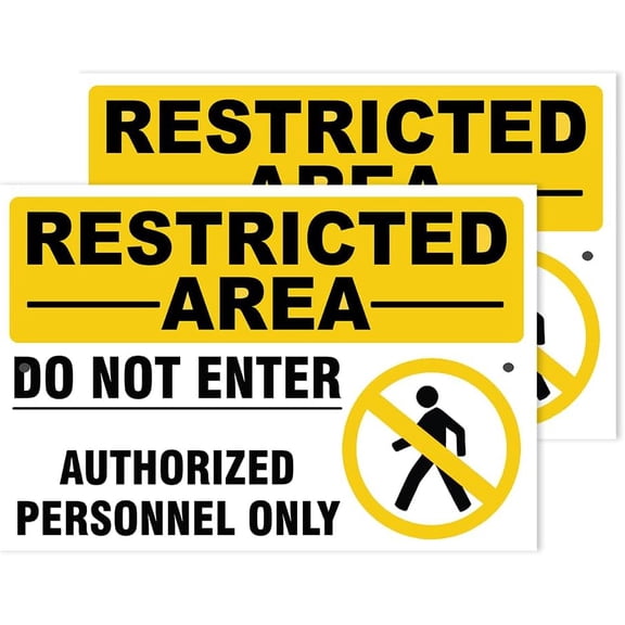 2 Pack 12x8 Do Not Enter Authorized Personnel Only Signs Outdoor - Rust Free Aluminium Metal No Entry Sign, UV Protected, Waterproof, Durable Ink and Easy to Install & Read