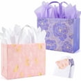 thumbnail image 1 of 2 Pack 13" Large Beautiful Gift Bags Set with Greeting Card and Tissue Paper, Reusable Non-Woven Gift Wrap Bags with Handle for Presents of Any Birthday, Weddings, Mothers Day & Special Moments, 1 of 7