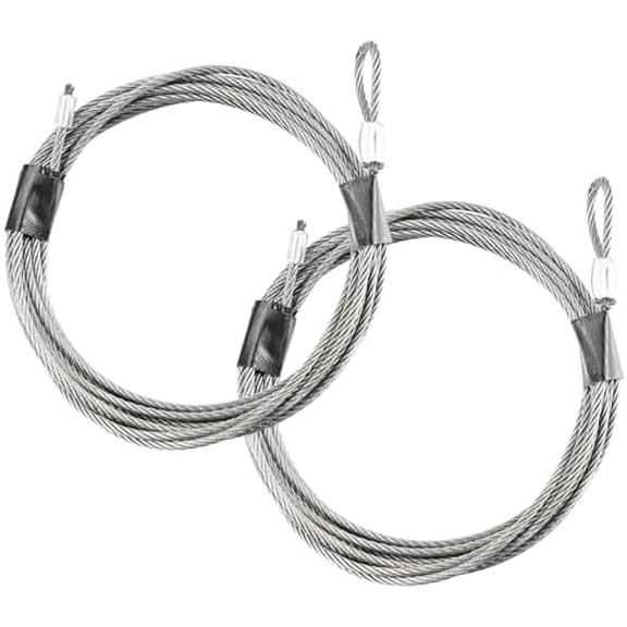 2-Pack 13.5FT Torsion Spring Garage Door Cable for 12FT Tall Garage Door 13 Feet 6 Inches Long 304 Stainless Steel Safety Wire