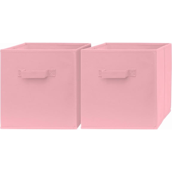 2-Pack 13-Inch Cube Storage Bins, Foldable Fabric Organizer for Shelves