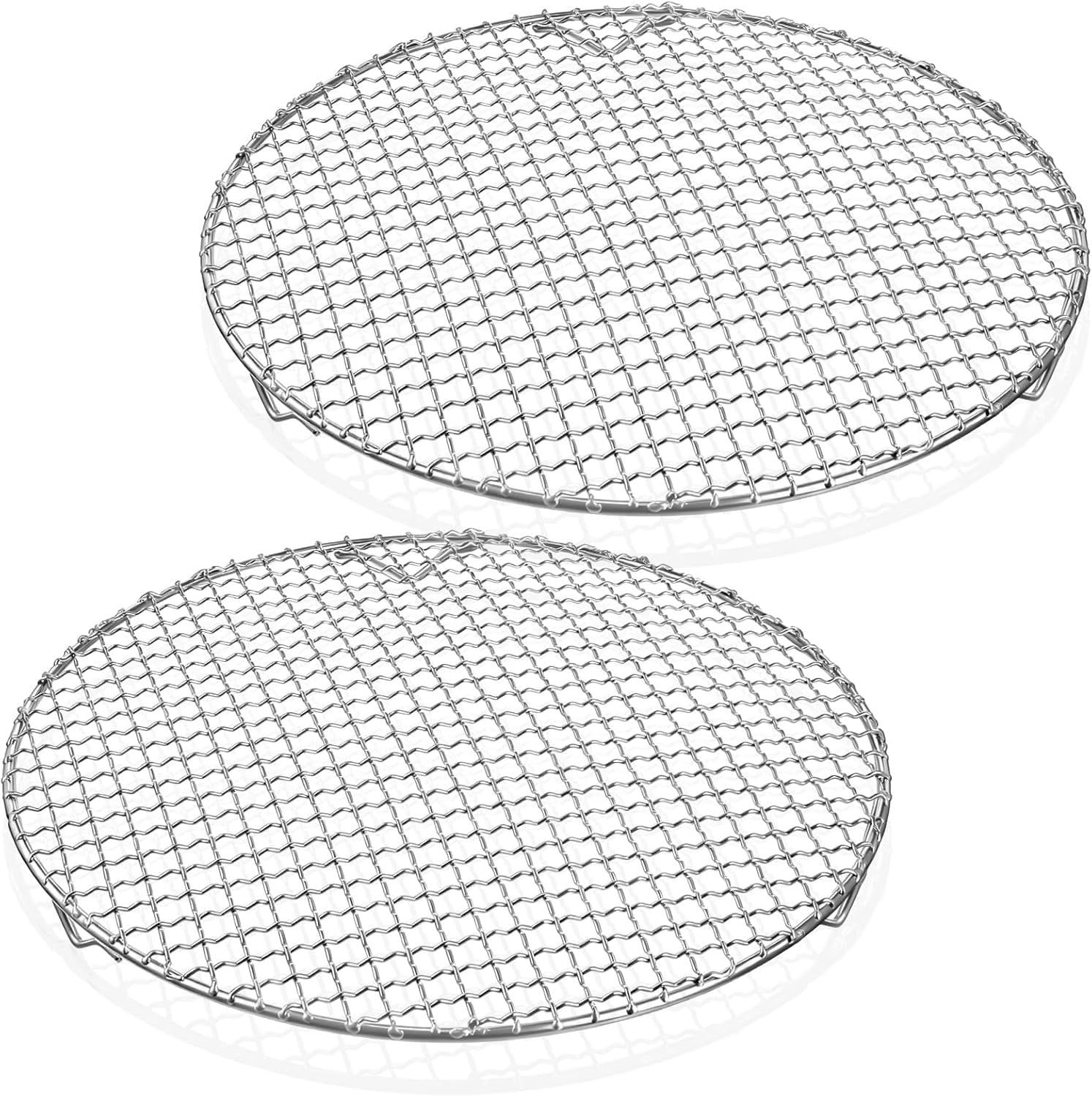 Round Baking Pan Rack 2 Pack 13 Inch Round Cake Cooling Rack, 201 Stainless Steel BBQ Baking ...