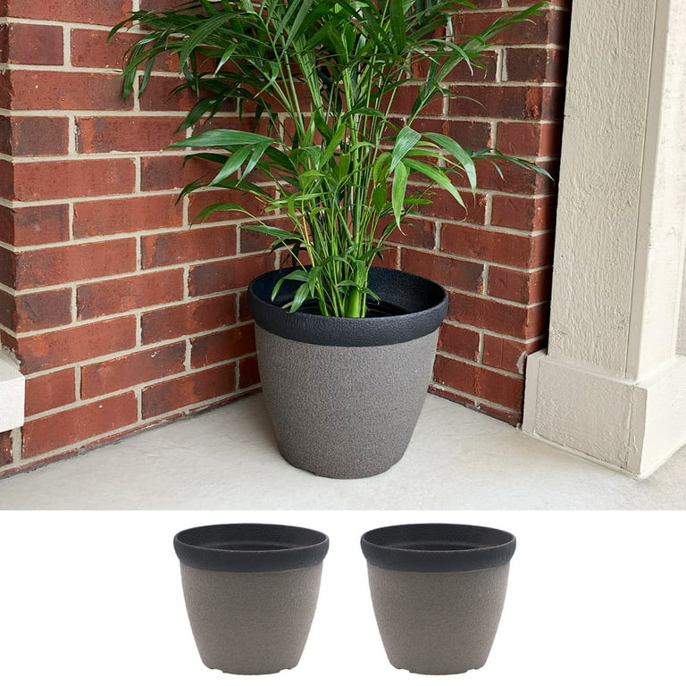 https://i5.walmartimages.com/seo/2-Pack-13-Inch-Round-Two-Tone-Faux-Stone-Resin-Flower-Pot-Garden-Potted-Planter-Indoor-Outdoor-Brown-and-Grey_21c4c7e1-92ea-430b-bd9d-11b99ab88e4d.3c0c5bee90ad2bd1a59fb183e2479f75.jpeg?odnHeight=768&odnWidth=768&odnBg=FFFFFF