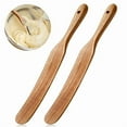 thumbnail image 1 of 2 Pack 13 Inch Wooden Spatula for Cooking Sourdough Wooden Spurtle with Hanging Hole for Sourdough Cookware Pot Stir,2 * Wooden shovel,Wood Color, 1 of 7