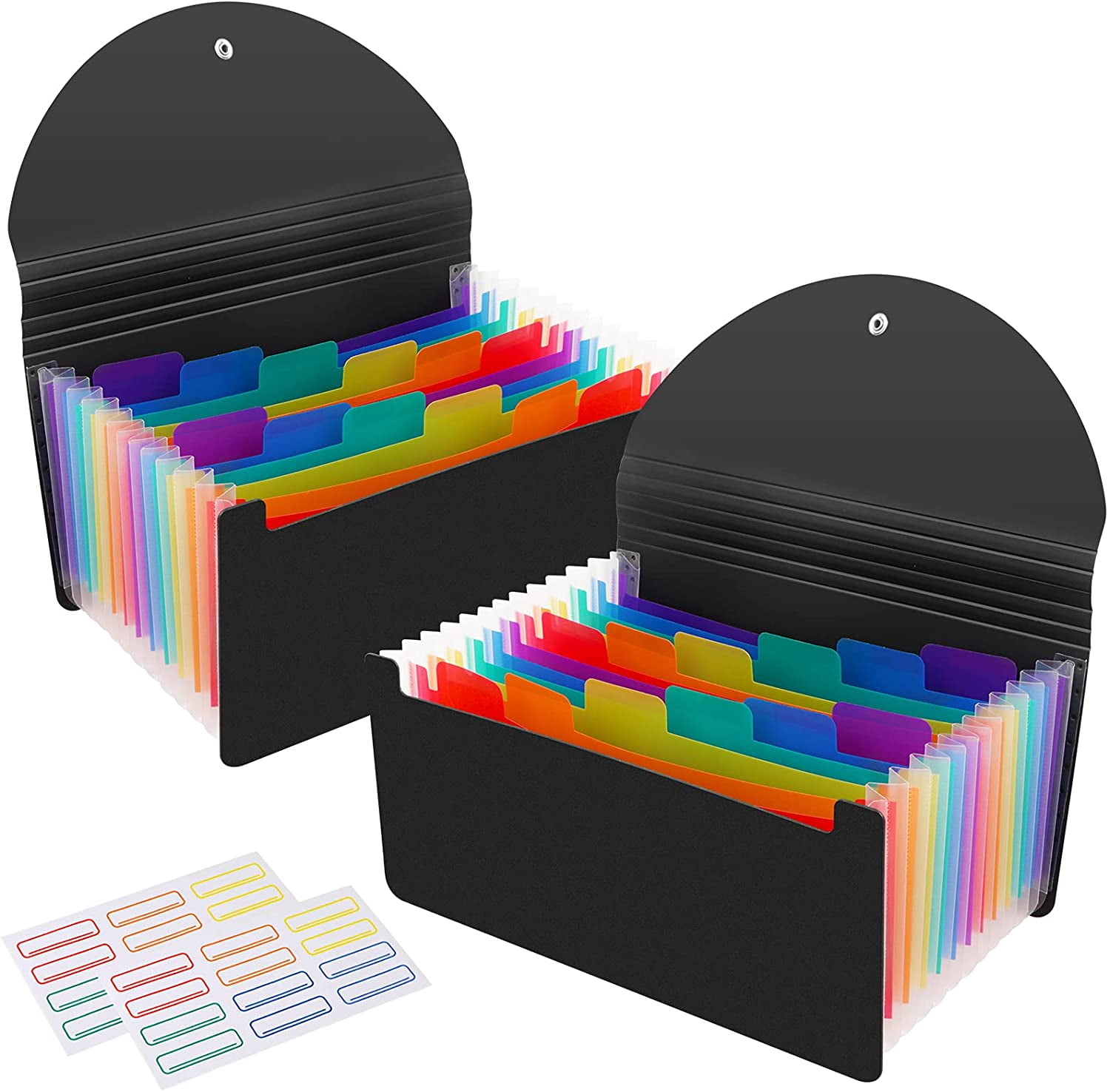 2 Pack 13 Pockets A6 Mini Coupon Organizer Wallet, Expandable Accordion ...