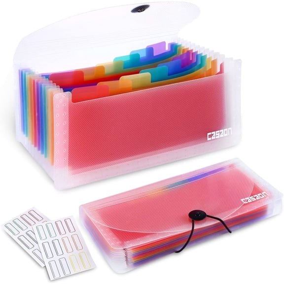 13-Pockets Expanding Accordion File Folder, 2 pack