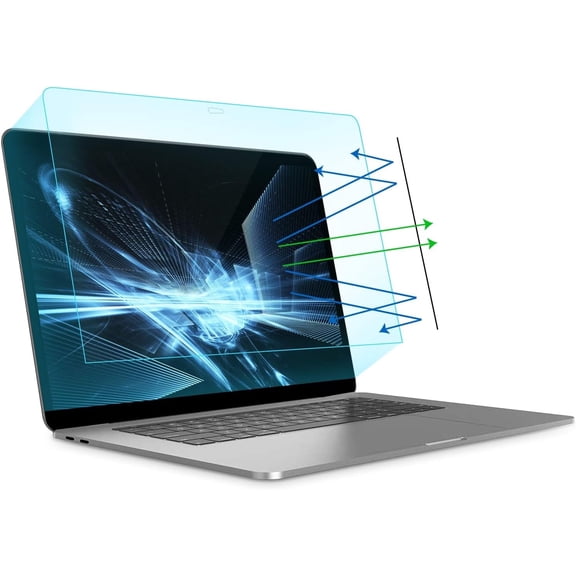 2 Pack 13 inch Laptop Screen Protector, Matte Blue Light Blocking Anti-UV Eye Protection Screen Filter Film Compatible with MacBook Air 13 inch Retina 2022-2018/Pro 13 inch USB-C 2023-2016