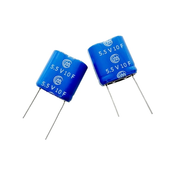 2 Pack 132627 (0.51 1.02 1.06 Inch) Super Capacitor 5.5 10 Super Farad Capacitor Wound Type Energy Storage, for Vehicle Backup Power Storage Combination Vehicle Recorder