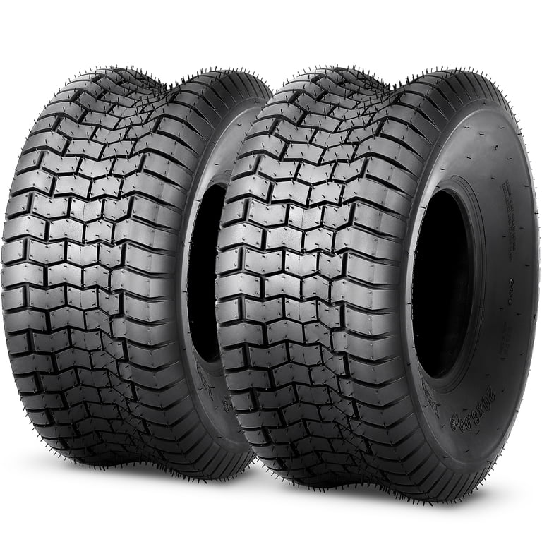 Set Of 2 13x5.00-6 Lawn Mower Tires - 4-Ply Heavy Duty Turf Tires, Herringbone Tread