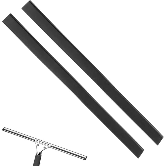 2 Pack 14" (35cm) rsal Window Squeegee Replacement Rubber Blades | Streak-free cleaning performance, simple tool-free fitting, suits glass, mirrors & vehicle windows, durable for daily use