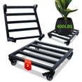 thumbnail image 1 of 2 Pack 14 Inch Metal Plant Caddy with Wheels, Square Rolling Plant Stand Heavy Duty Indoor Outdoor Planter Dolly, Plant Pot Mover for Large Flower Pots and Planters, 400 Lbs, 1 of 12