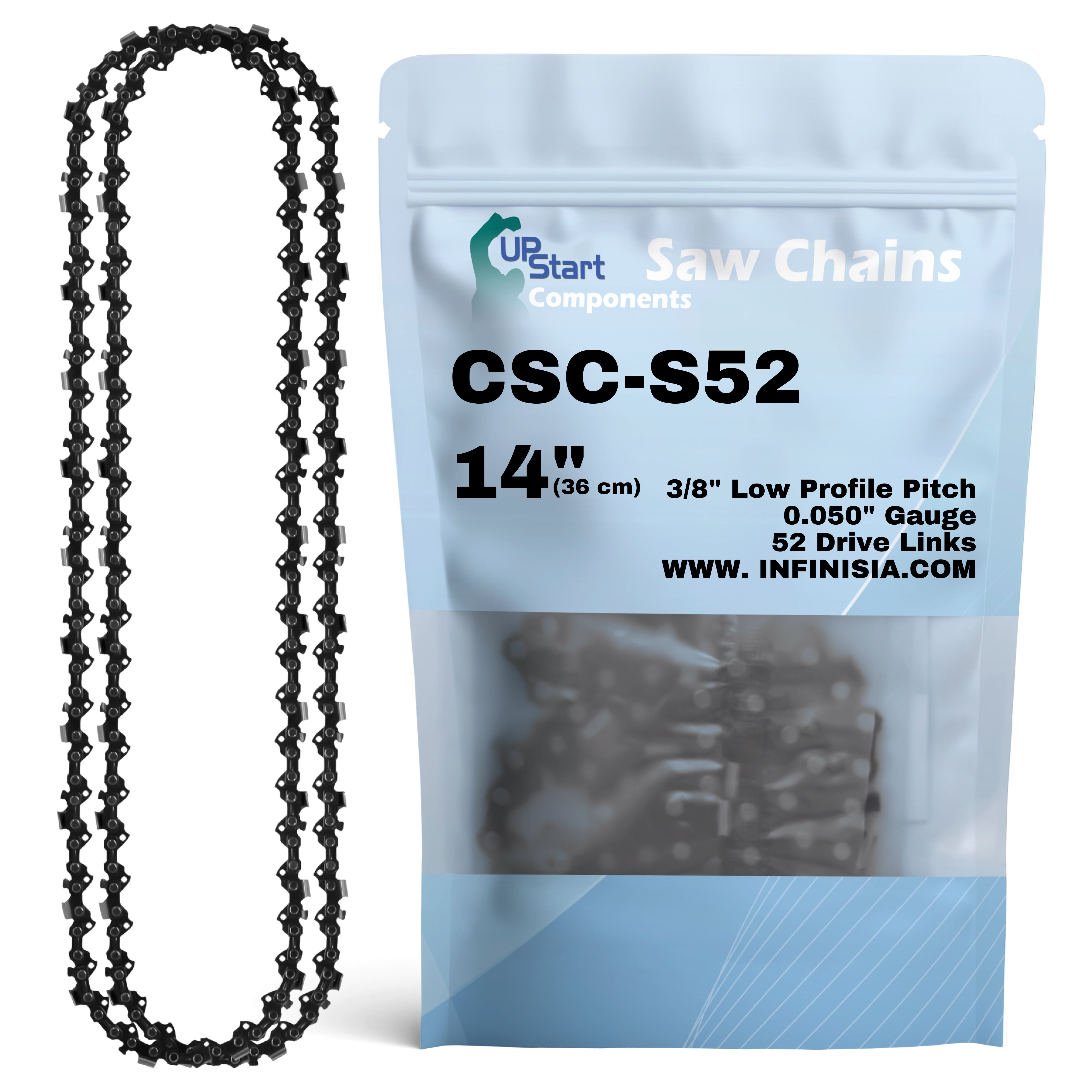 2 Pack 14 inch Chainsaw Chain Replacement for Homelite Electric Chainsaws S52 14