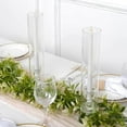 2 Pack 14" Tall Clear Crystal Glass Taper Candle Holders with