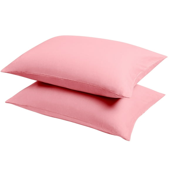 2 Pack 14" x 20" Microfiber Toddler Pillowcases with Envelope Closure, Soft and Breathable Small Pillow Covers for Travel, Pink, ( Pillow not included )