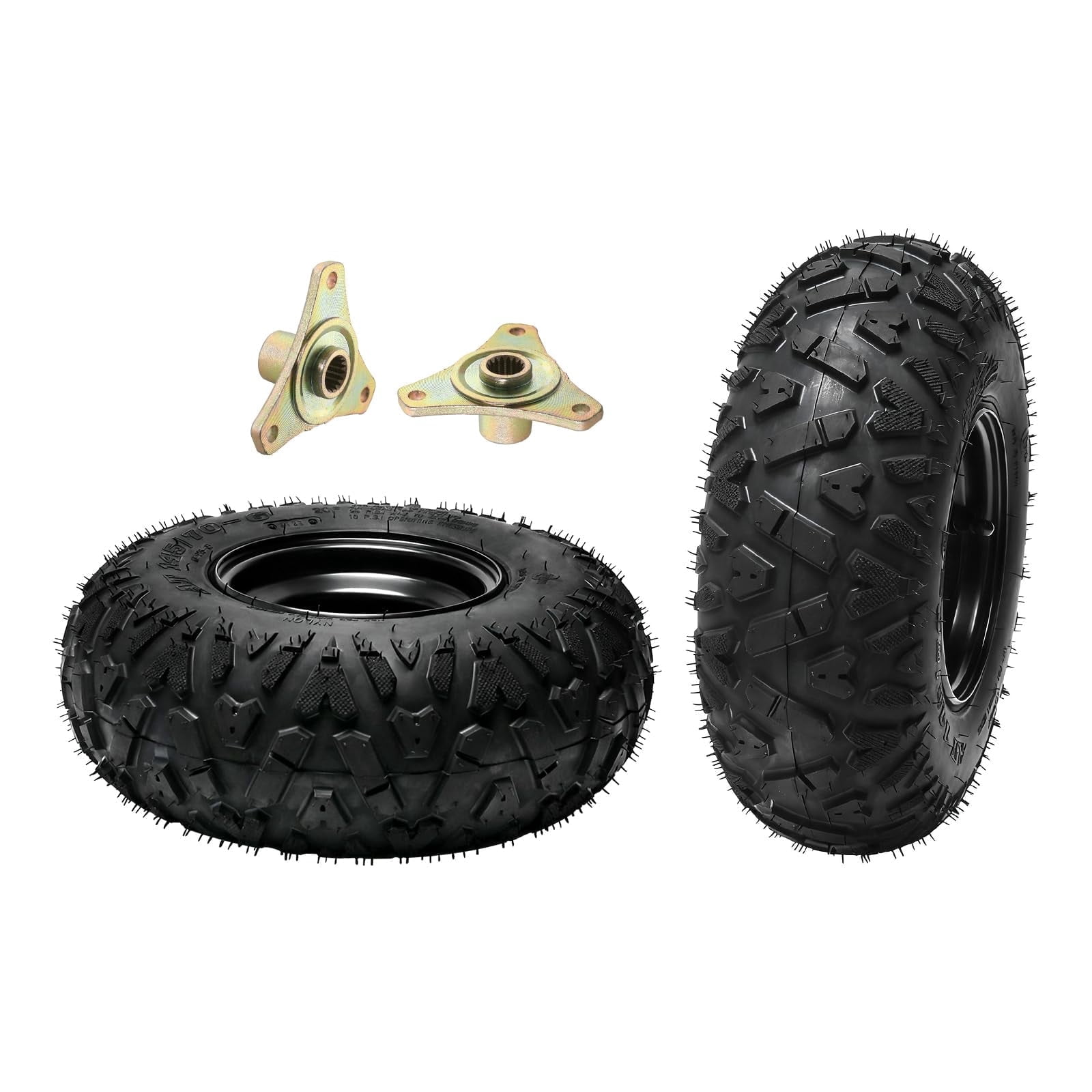 2 Pack 145/70-6 Wheels, 145 70-6 ATV Wheels for Quad ATV Go Kart ...