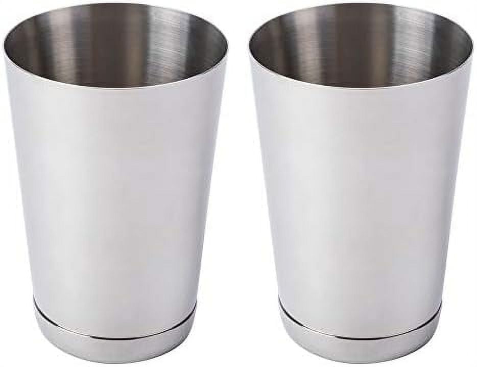 (2 Pack) 15Ounce Cocktail Mixing Shaker Tin Silver Glitter