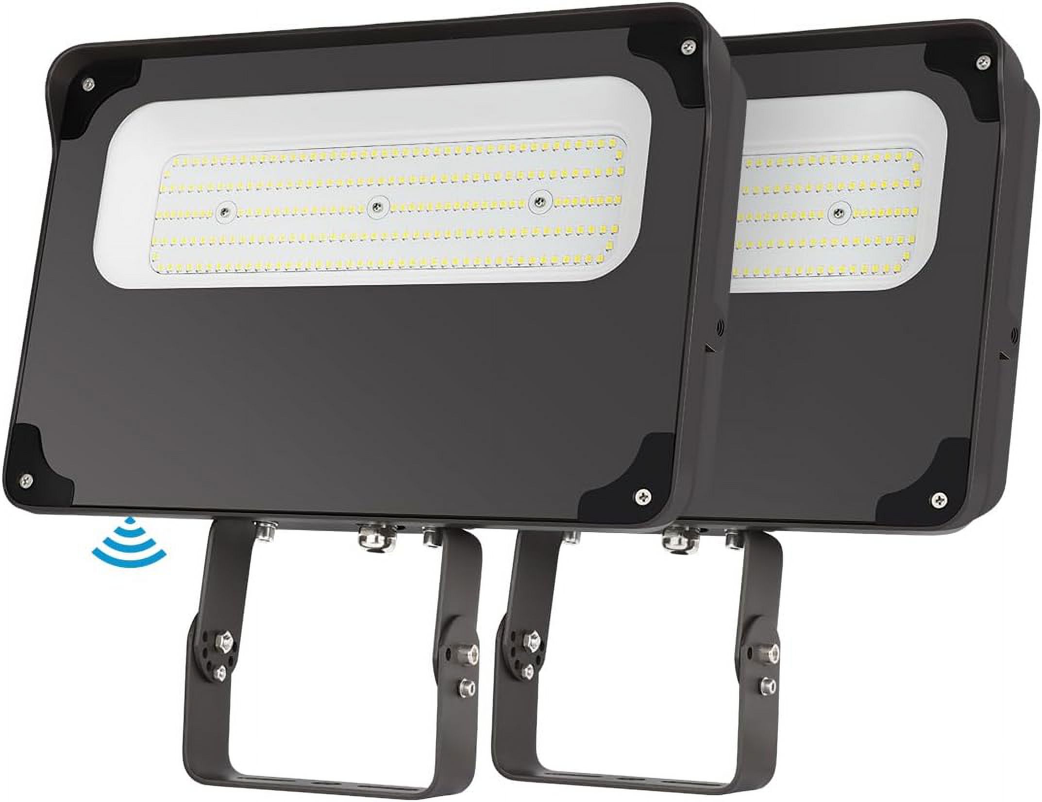 2Pack 150W LED Flood Lights with Photocell, 18000lm 100277V 5000K