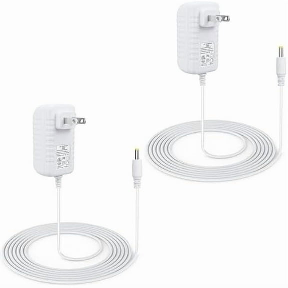 2-Pack 15W Power Cord Adapter for Alexa Dot 5th Gen, 4th, 3rd, Echo Pop, Dot Kids Edition, Spot Smart Speakers - White Wall Charger Plug Long Cable, 5ft