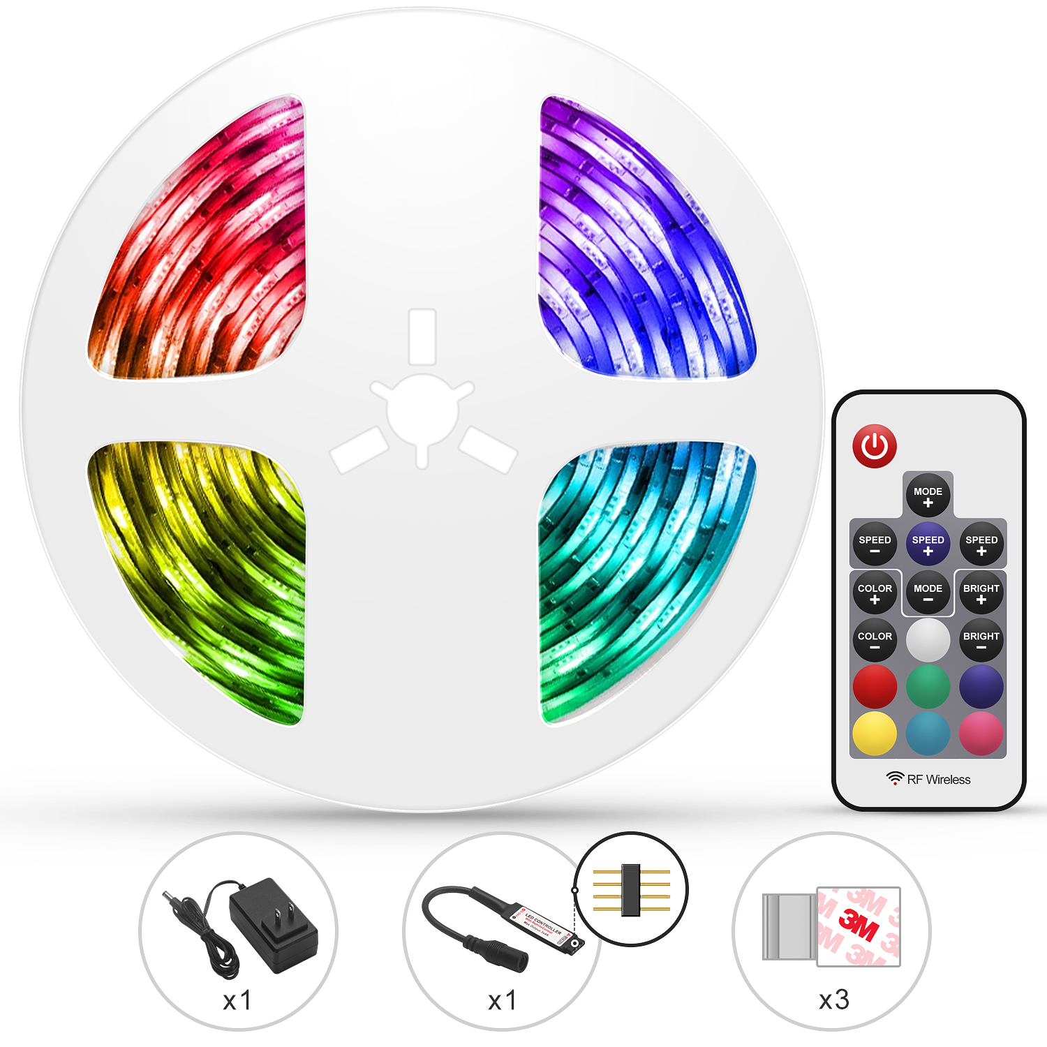 2 Pack 16.4ft Led Lights Smart,Led Strip Lights RGB Color Changing Led Lights Strips with Remote