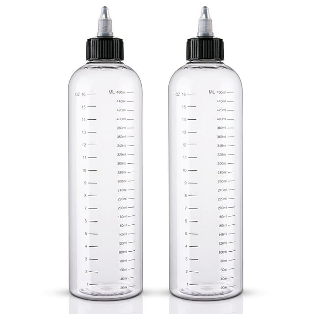 2Pack 16.9oz Hair Applicator Bottles, Hair Squeeze Bottles with