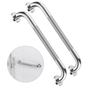 2 Pack 16 Inch Anti Slip Shower Grab Bar Handle, ZUEXT Chrome Stainless Steel Bathroom Grab Bar, Knurled Bathroom Balance Bar,Safety Hand Rail Support for Handicap Elderly Injury Senior