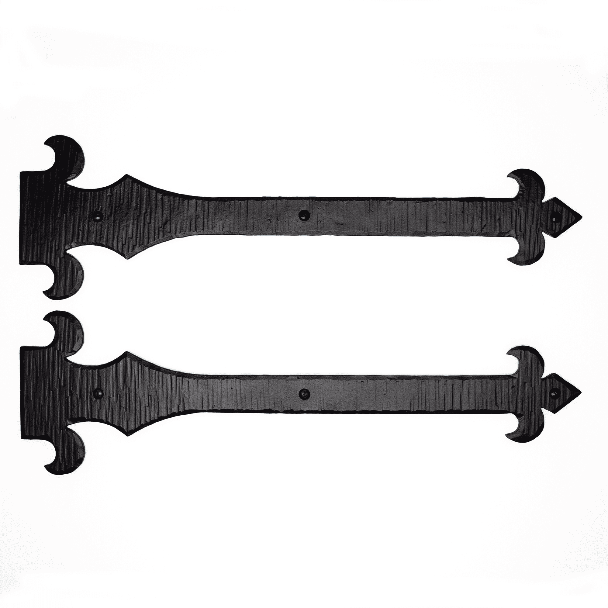 2 Pack 16 inch Faux Door Hinges Black Decorative Strap Hinge Wrought