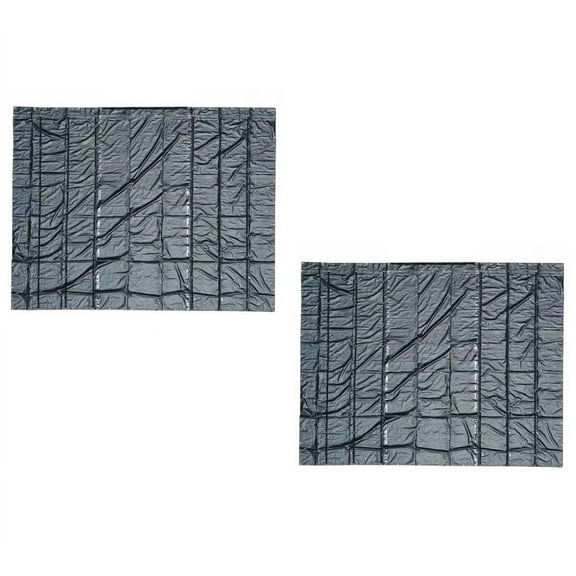 2 Pack 16' x 27' Black Airbag/Parachute Tarp for Heavy Duty Truck Cargo - 14 Oz Vinyl Lightweight Flatbed Tarps with 4' Drop - Waterproof Tarp for Wind, Rain, Snow, and Sun Protection