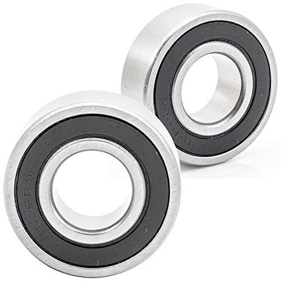 [2-Pack] 1616-2RS - Deep Groove Radial Ball Bearing 1/2in x 1-1/8in x 3/8in (ID x OD x Width) Double Rubber Seal