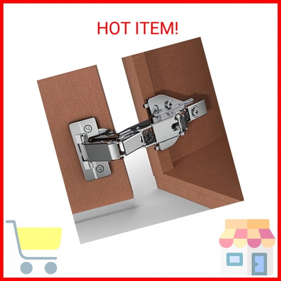 2 Pack 165 Degree Lazy Susan Hinge, Face Frame, CLIP ON Plate for Easy Installat