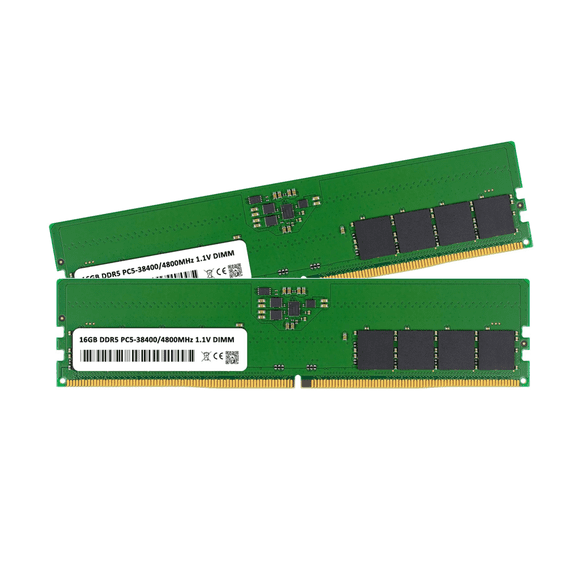 2-Pack 16GB DDR5 4800MHz PC5-38400 UDIMM Desktop RAM Memory Kit for Gaming, Video Editing & Heavy Multitasking (32GB Total) 1.1V Non-ECC Unbuffered