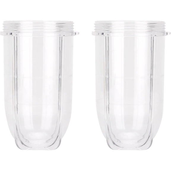 2 Pack 16OZ Magic Bullet Blender Jars, Fits 250W MB-BX1770-02 MBR-1101, Dishwasher Safe Replacement Cups, Clear