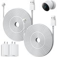 2 Pack 16ft/5m Power Cable Compatible with Google Nest Cam Battery (2nd ...