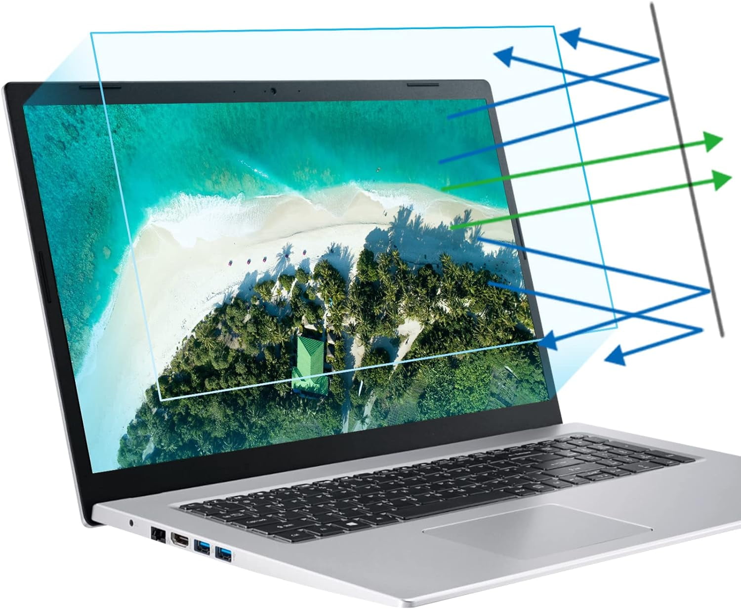 2Pack 17.3 inch Anti Blue Light Laptop Screen Protector, Compatible