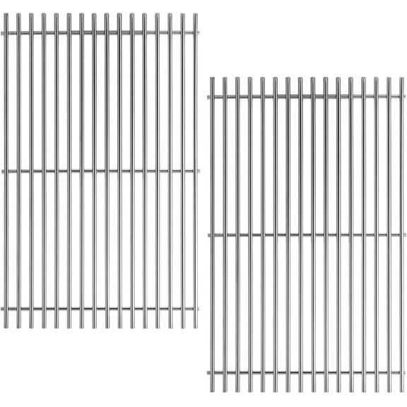 2 Pack 17.5 Inch Stainless Steel BBQ Cooking Grill Grates Replacements for Spirit 300 Series,GS4 Spirit II 300 Series,Spirit 700,Genesis Silver/Gold/Platinum B/C,Genesis 1000-3500,7638,7639