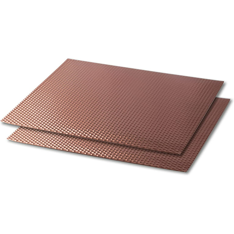 2 Pack - 17 x 20 Inch Metal, Heat Resistant Countertop Protector Mat -  Copper Color