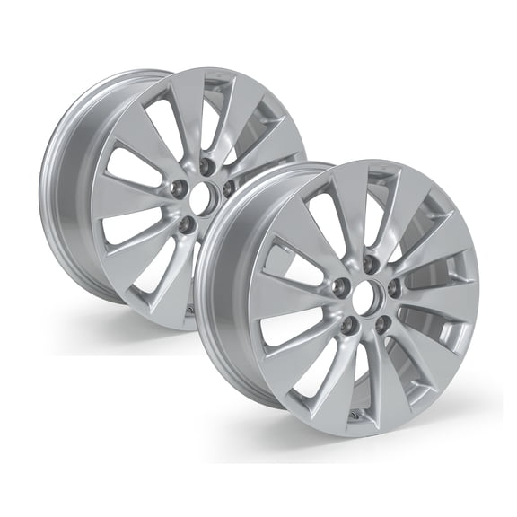 2-Pack 17"x7.5" Silver Replacement Alloy Wheel Rim for 2013-2015 Honda Accord 64047