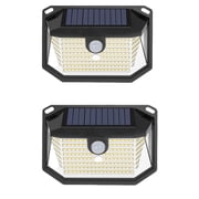 2 Pack 178LED Solar Wall Lamp - Auto On at Dusk, 3-Sided Luminous Motion Sensor Outdoor Garden Light, Waterproof Solar-Powered Security Wall Light