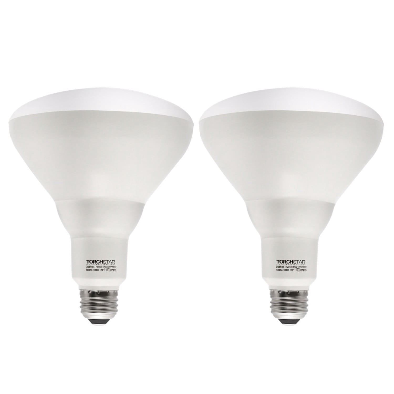 2 Pack 17W (85W Equiv.) Dimmable BR40 LED Bulb, Flood Light Bulb ...