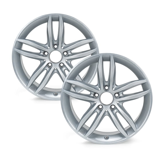 2-Pack 17x7.5 inch Front Wheel Replacement Alloy Rim OEM Design for Mercedes Benz 2012-2014 C250 C300 2012-2013 C350, Silver