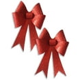 thumbnail image 1 of 2 Pack 18" PVC Bow Red Glitter, 1 of 1
