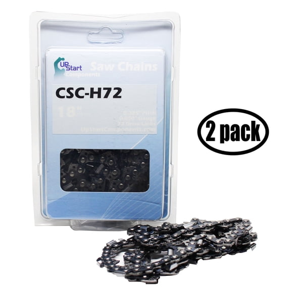 2-Pack 18" Semi Chisel Saw Chain for Echo CS-4400 Chainsaws - (18 inch, 0.325" Pitch, 0.050" Gauge, 72 Drive Links, CSC-H72) - UpStart Components
